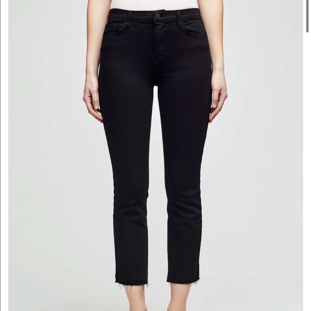NWT L’AGENCE Sada cropped straight leg jeans (black)